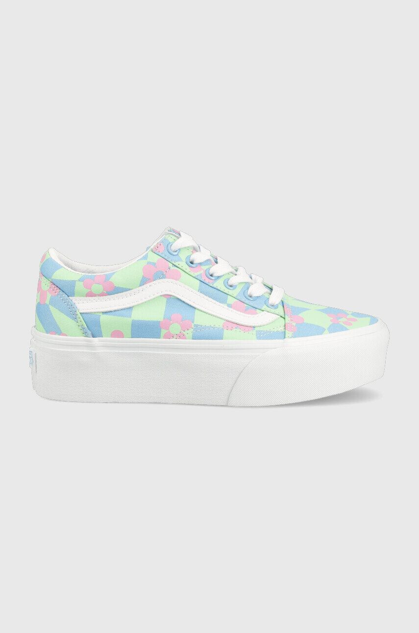 Vans Teniske Old Skool Stackform Checkerboard Floral - Pepit.si