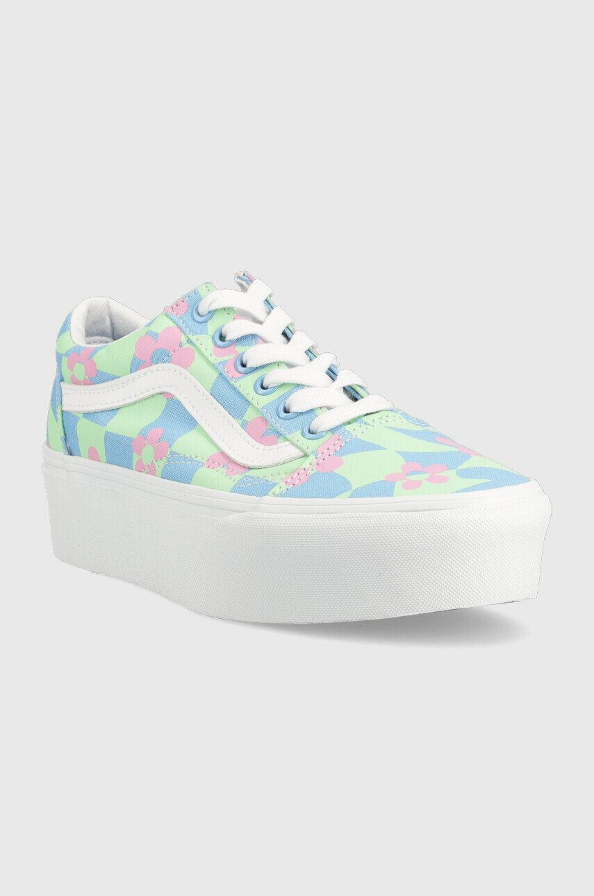 Vans Teniske Old Skool Stackform Checkerboard Floral - Pepit.si