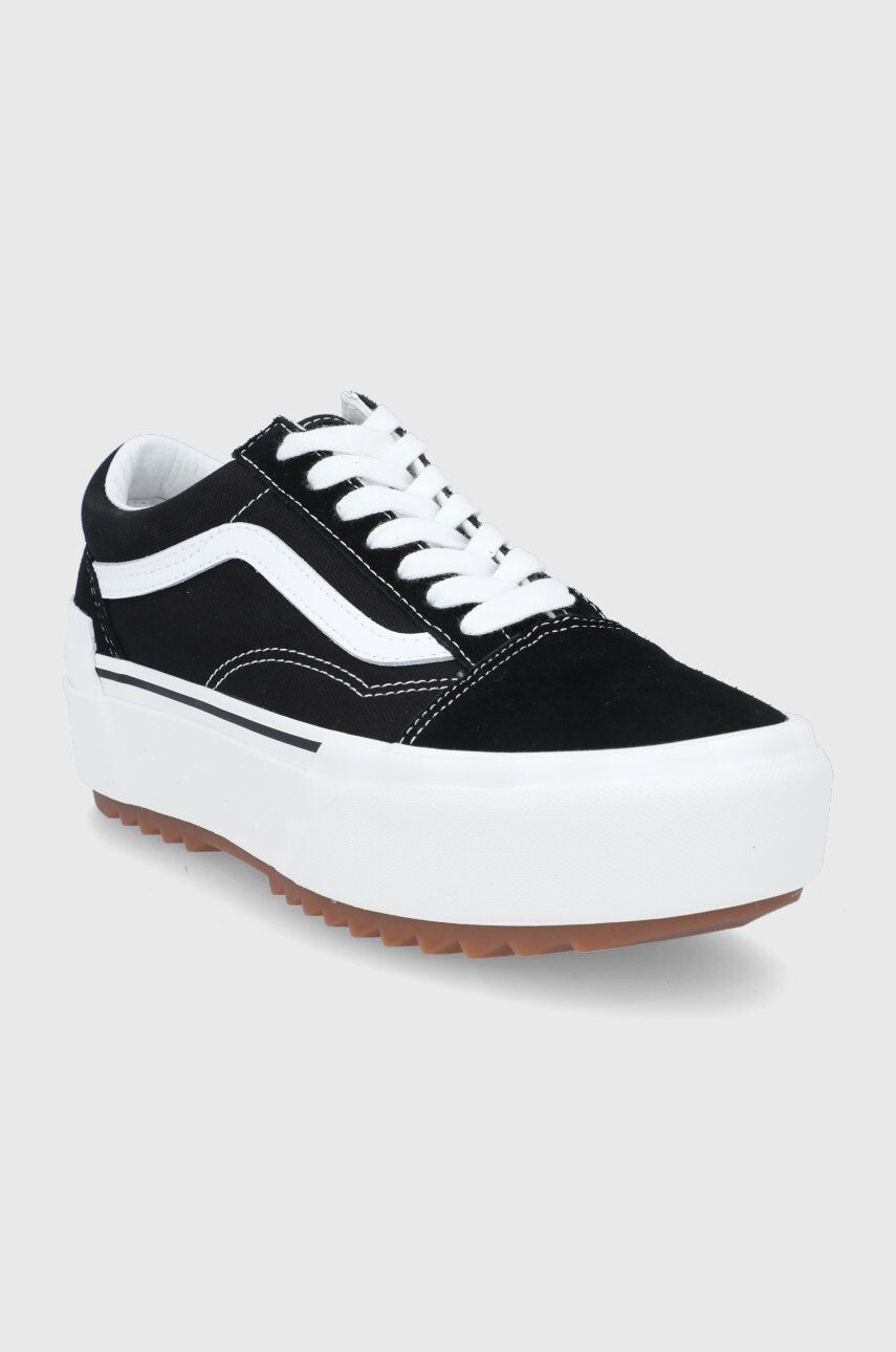 Vans Teniske UA Old Skool Stacked ženske črna barva - Pepit.si