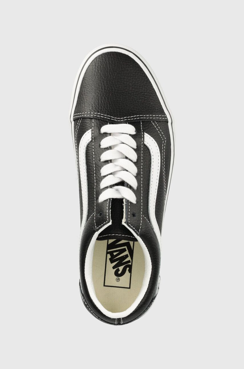 Vans Usnjene teniske Old Skool Stackform ženske črna barva VN0A7Q5MBPB1 - Pepit.si