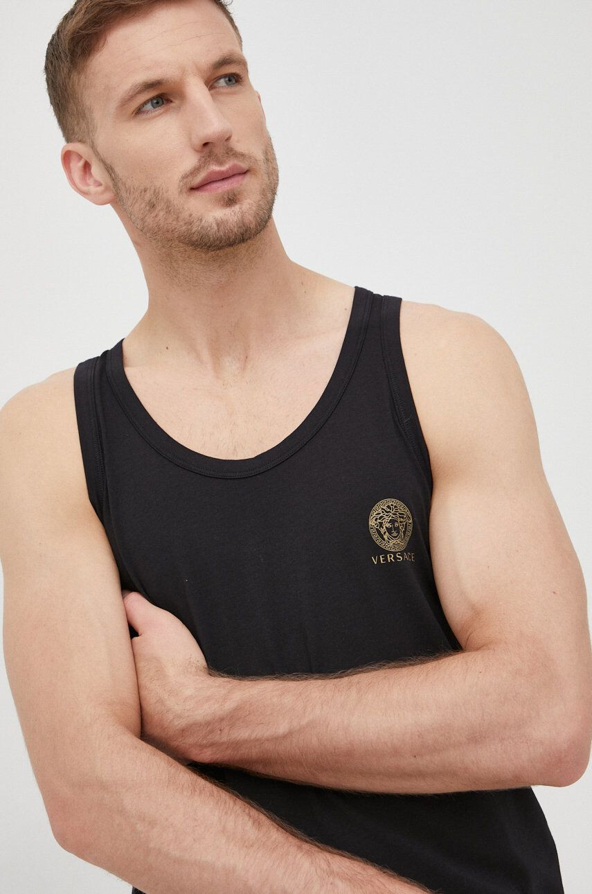 Versace T-shirt moški črna barva - Pepit.si