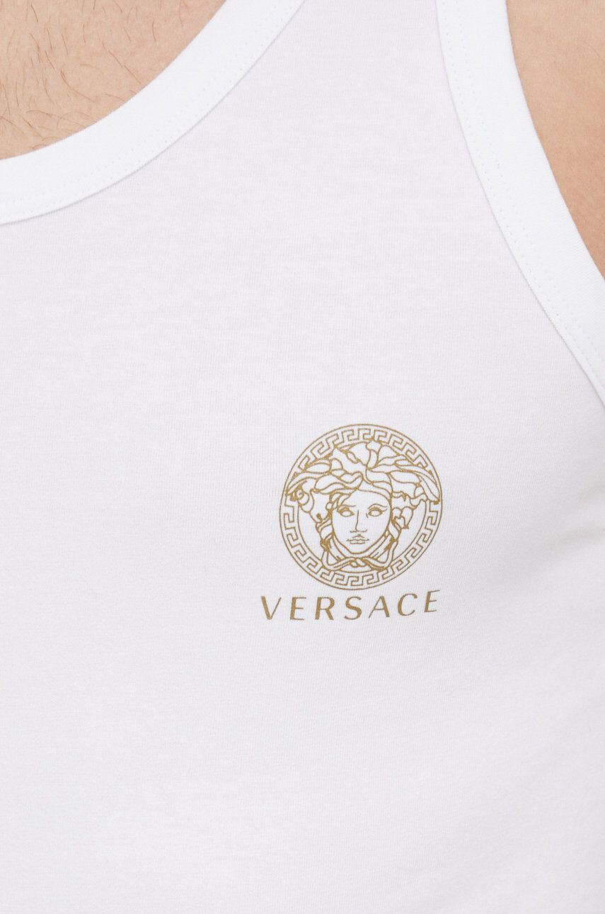 Versace T-shirt moški bela barva - Pepit.si