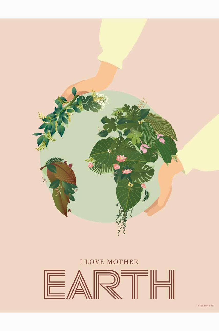 Vissevasse plakat I Love Mother Earth 50x70 cm - Pepit.si