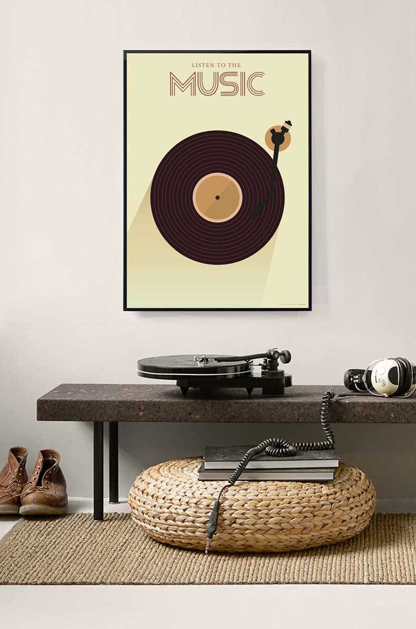 Vissevasse plakat Listen To Music 50x70 cm - Pepit.si