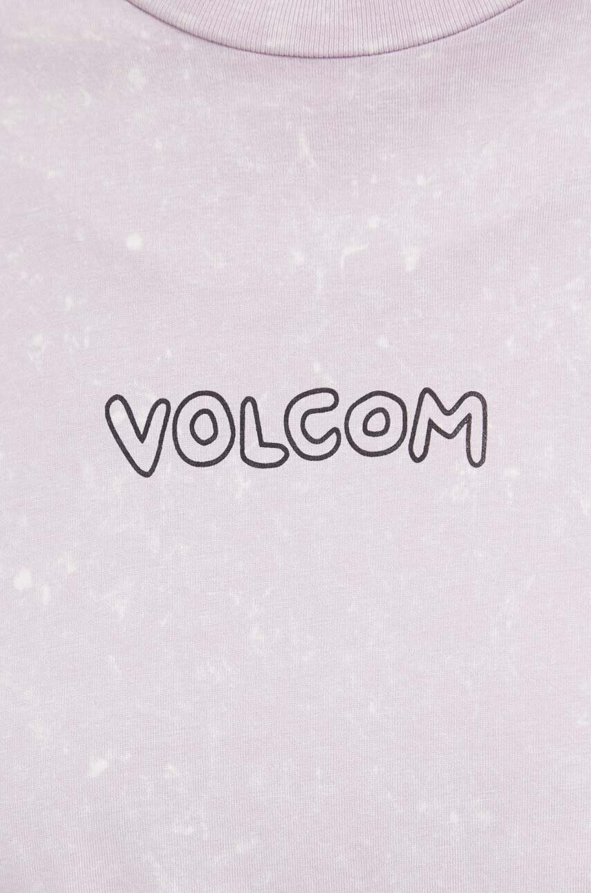 Volcom Bombažna kratka majica vijolična barva - Pepit.si