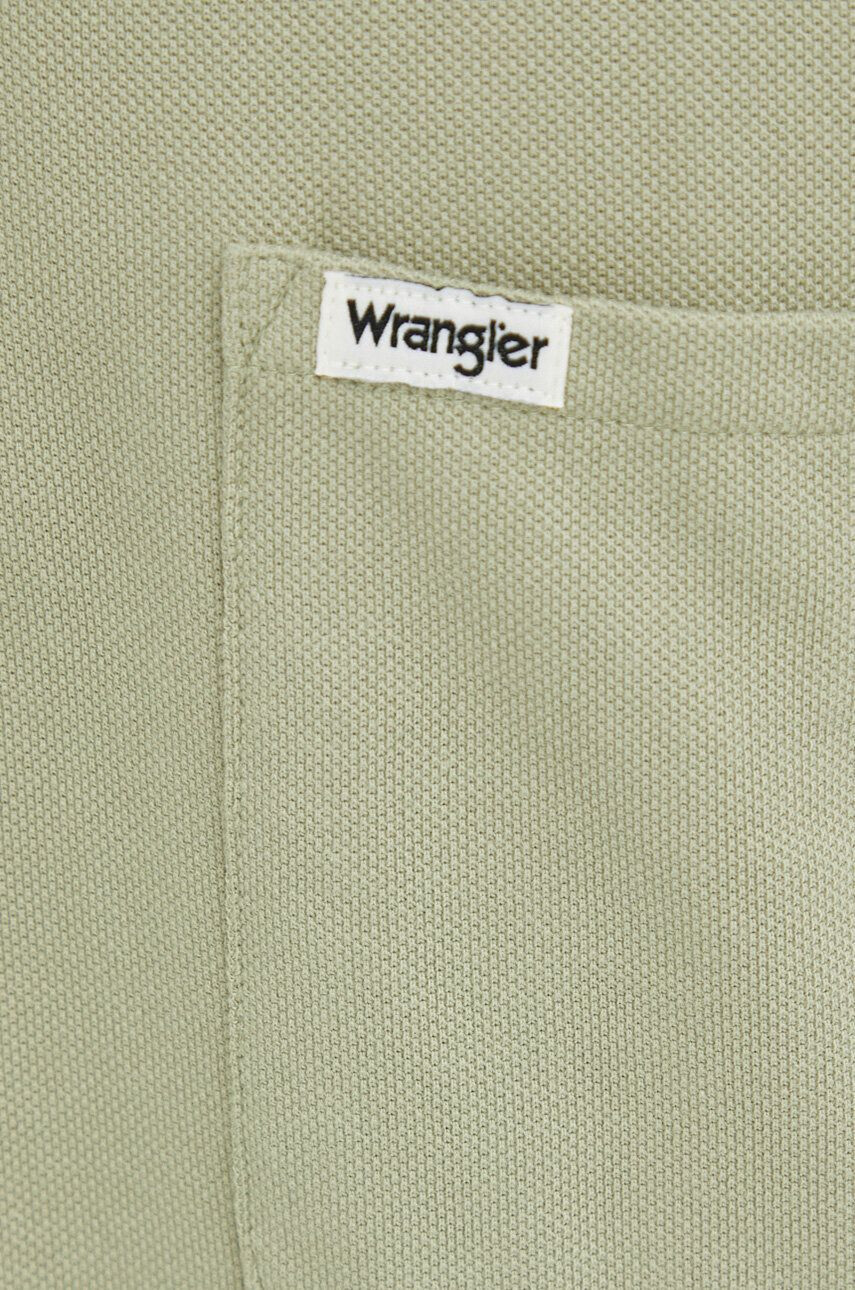 Wrangler Bombažen polo zelena barva - Pepit.si