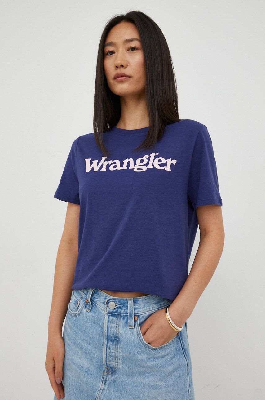 Wrangler Bombažna kratka majica - Pepit.si