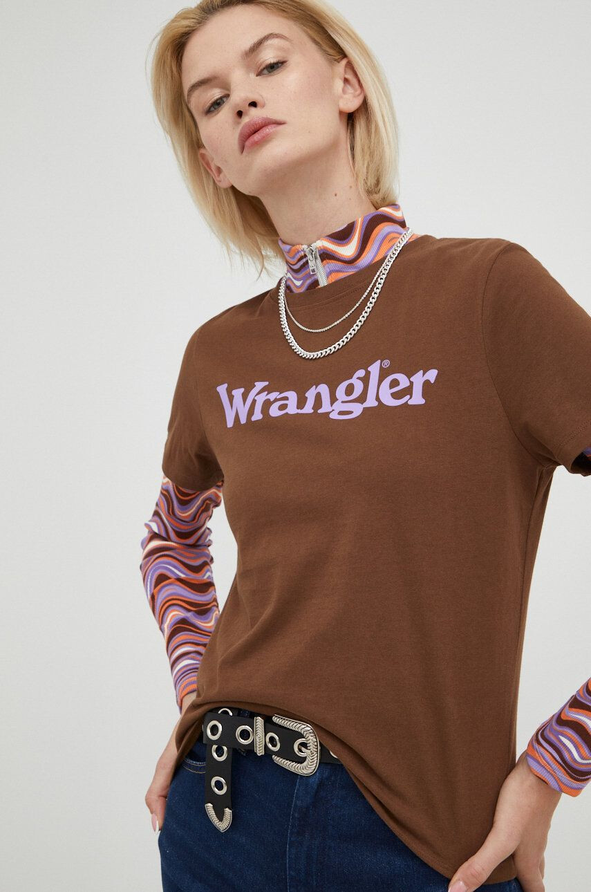 Wrangler Bombažna kratka majica - Pepit.si