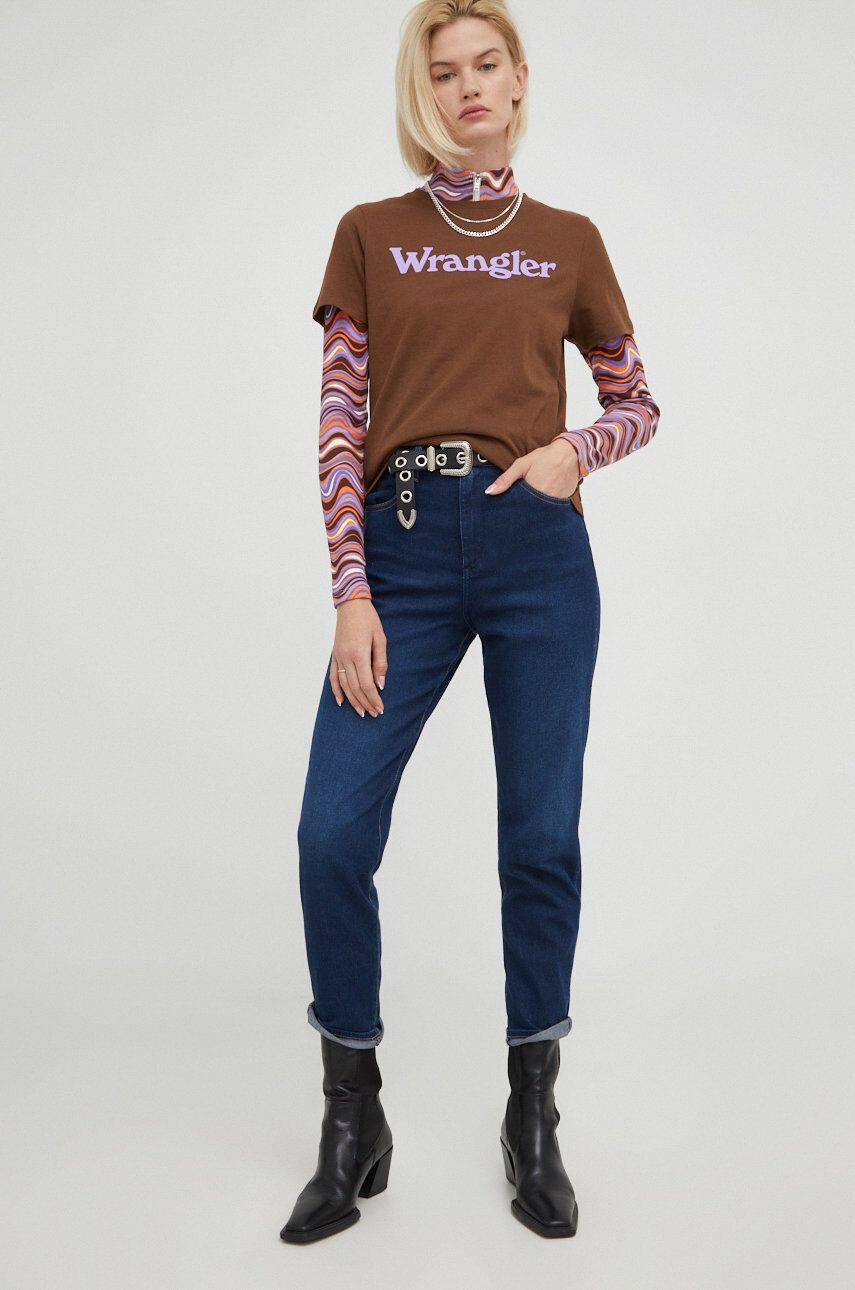 Wrangler Bombažna kratka majica - Pepit.si