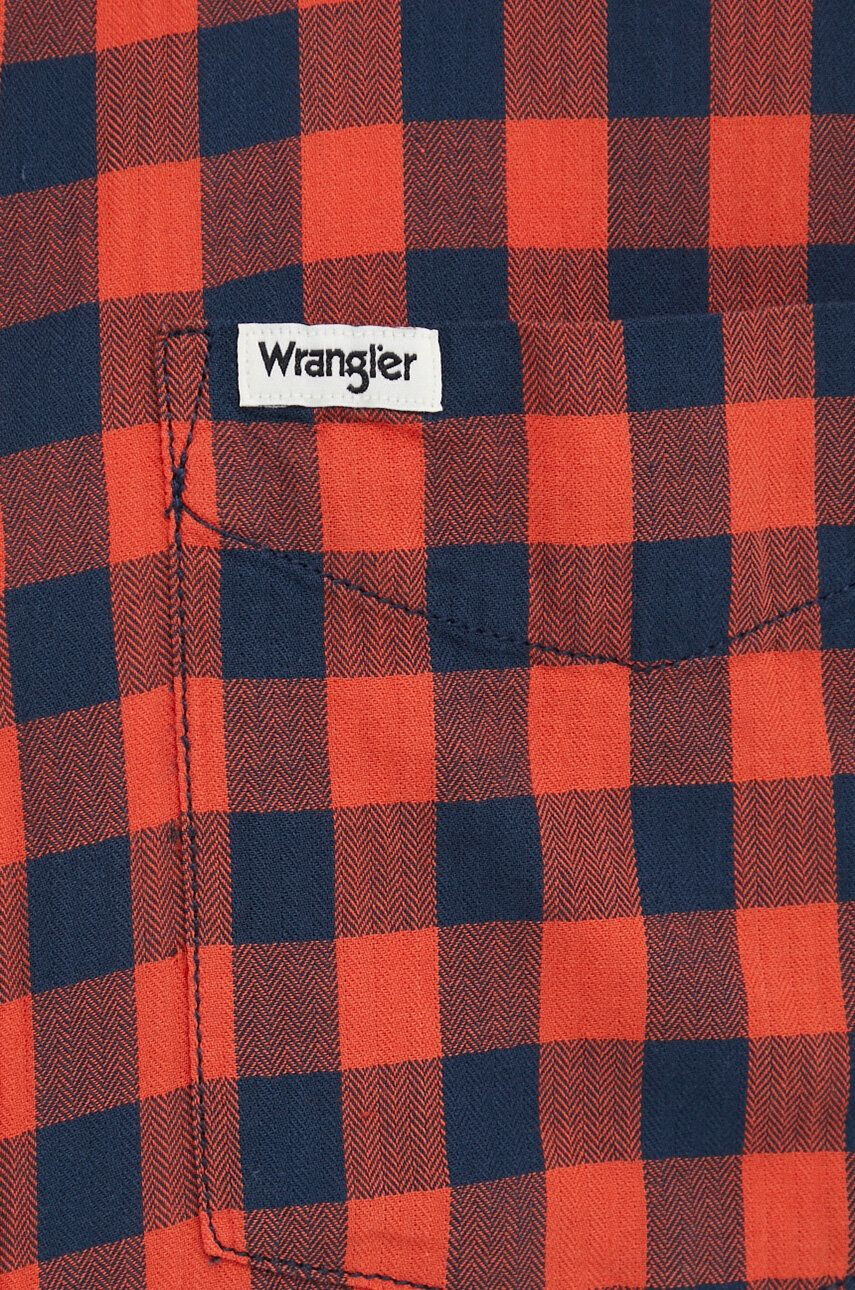 Wrangler Bombažna srajca moška mornarsko modra barva - Pepit.si