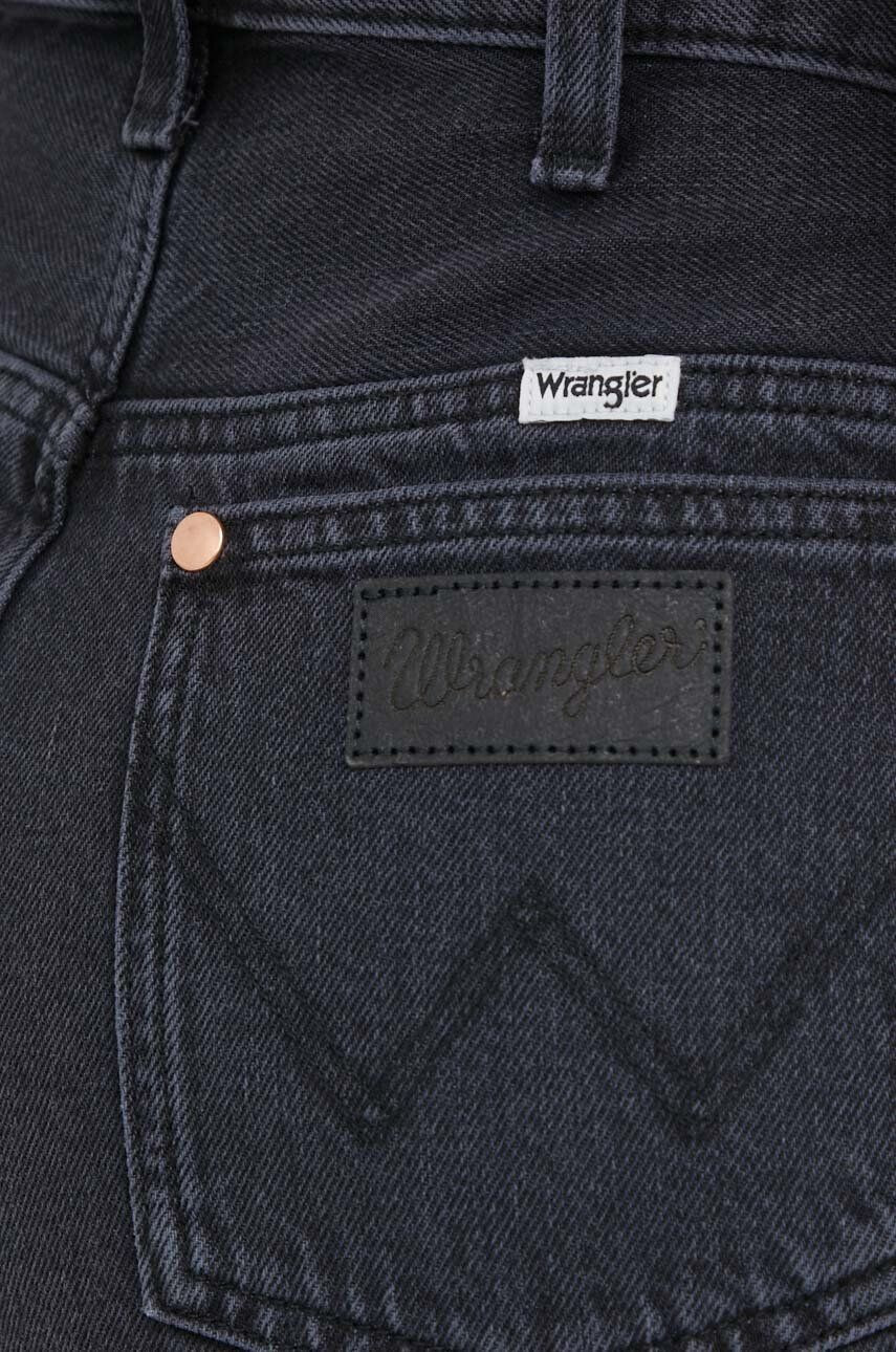 Wrangler Jeans kratke hlače ženske črna barva - Pepit.si