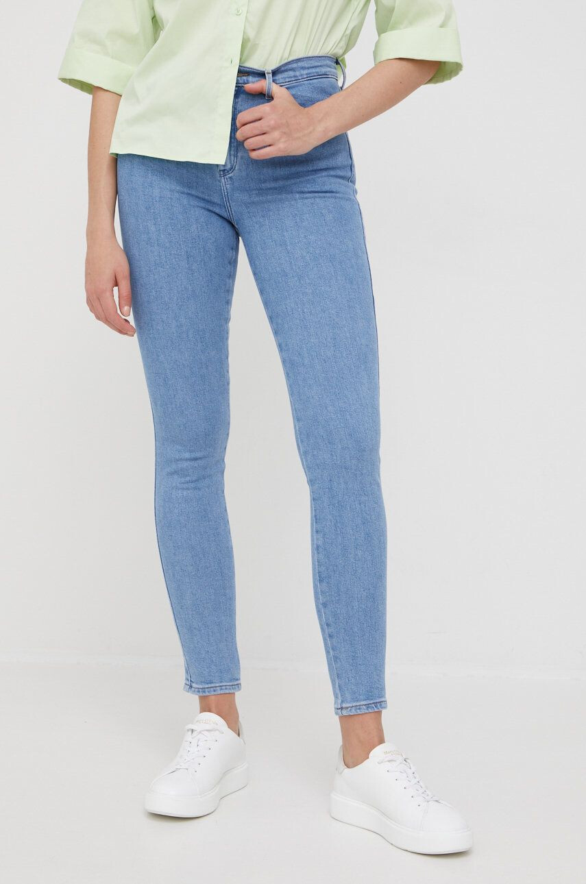 Wrangler Kavbojke High Rise Skinny Cali Blue - Pepit.si