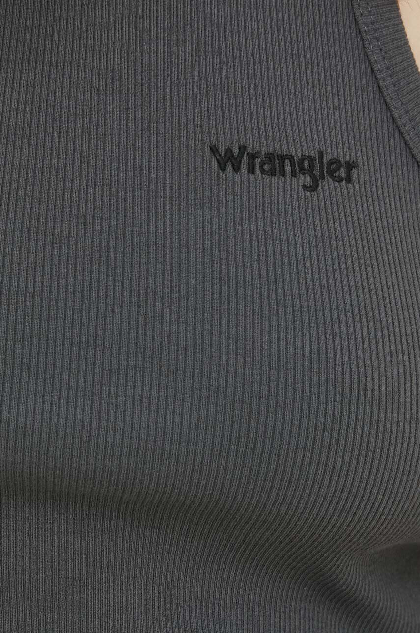 Wrangler Top ženski siva barva - Pepit.si