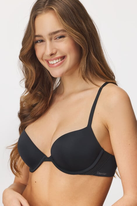 Calvin Klein Modrček Push-Up Plunge Fit Flex - Pepit.si