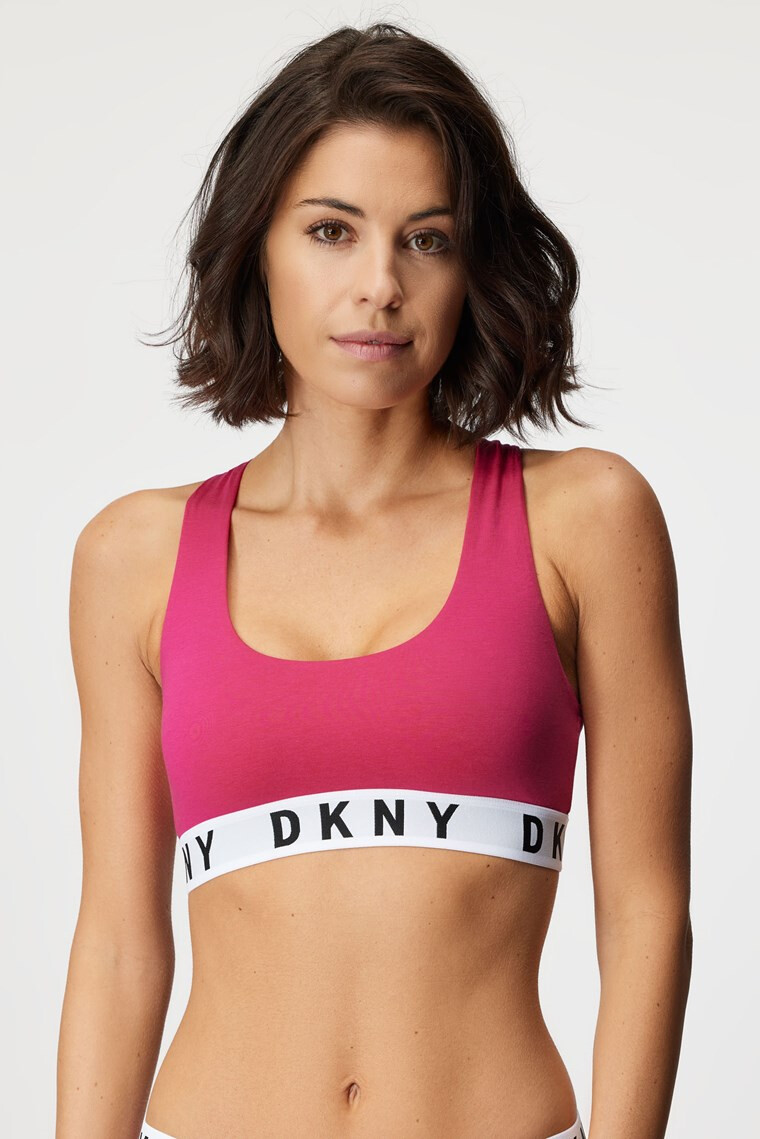 DKNY Modrček Cozy Bralette Raspberry - Pepit.si