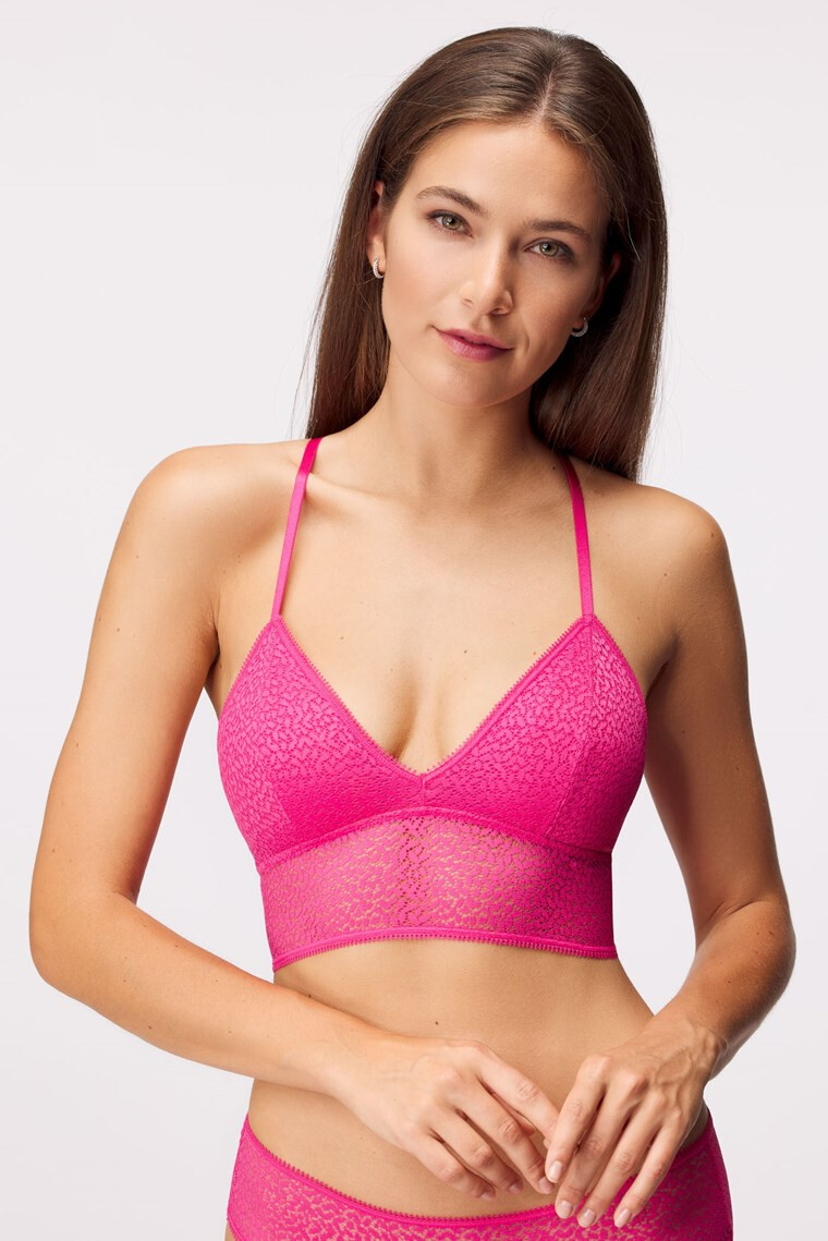 DKNY Modrček Racerback Bralette Beet - Pepit.si