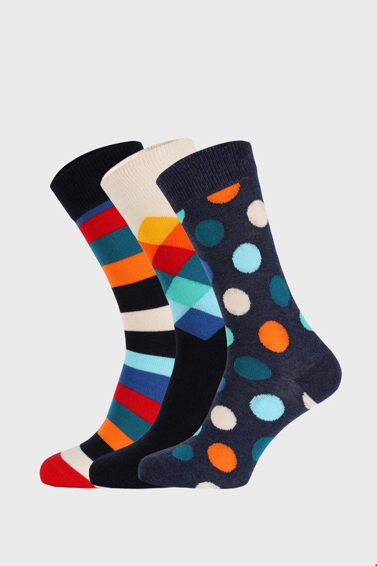 Happy Socks 3 PACK nogavice Classic MultiColor - Pepit.si