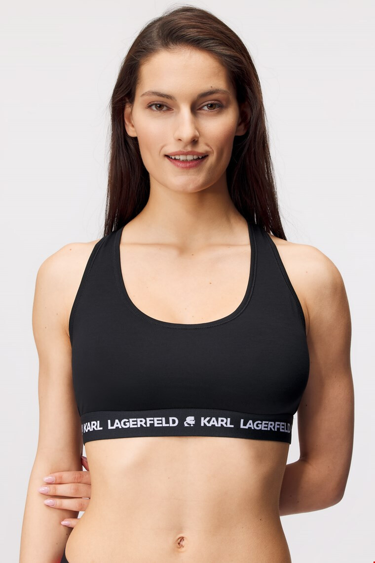 Karl Lagerfeld Črn modrček Bralette - Pepit.si