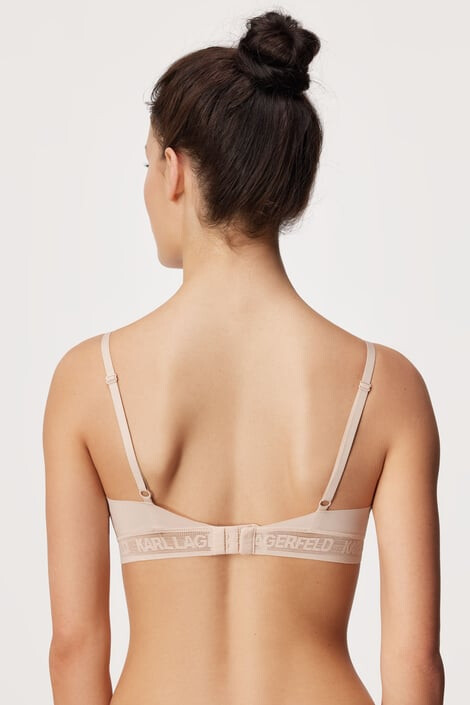 Karl Lagerfeld Modrček Bralette bež barve - Pepit.si