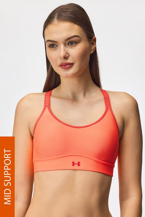 Under Armour Športni modrček Infinity Mid Electric Tangerine - Pepit.si