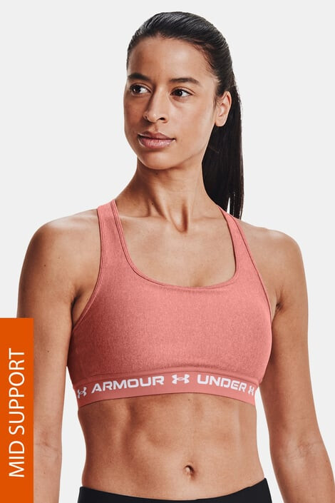 Under Armour Športni modrček Under Armor Crossback Heather opečnate barve - Pepit.si