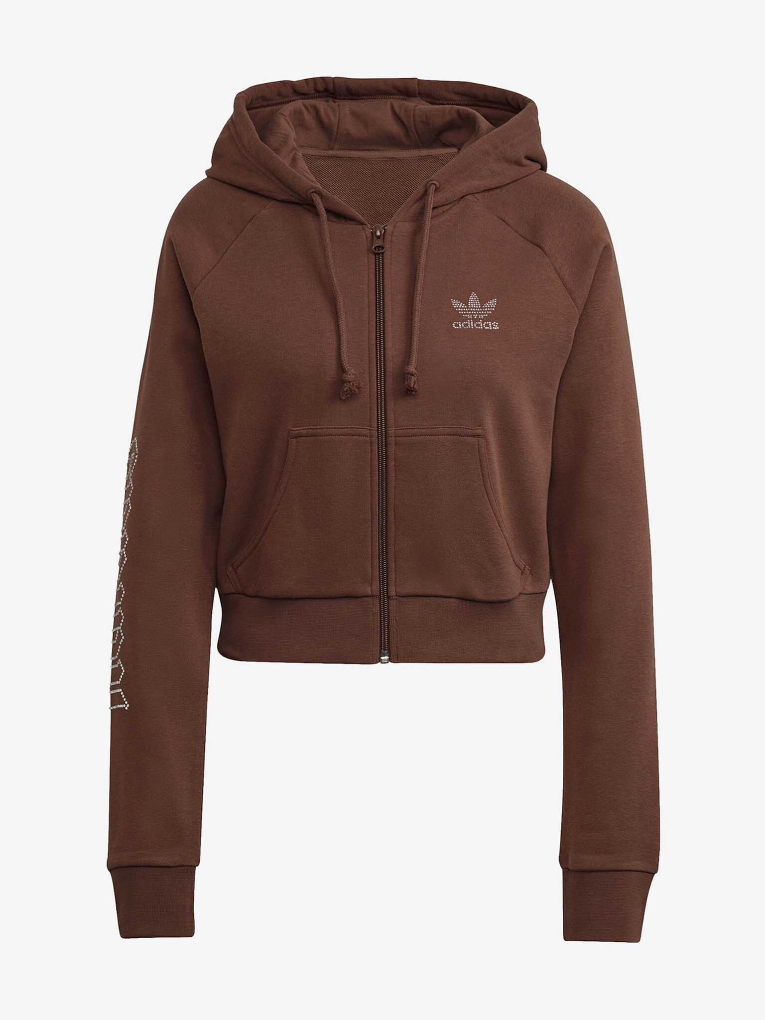 adidas Originals Cropped Track Top Pulover Rjava - Pepit.si