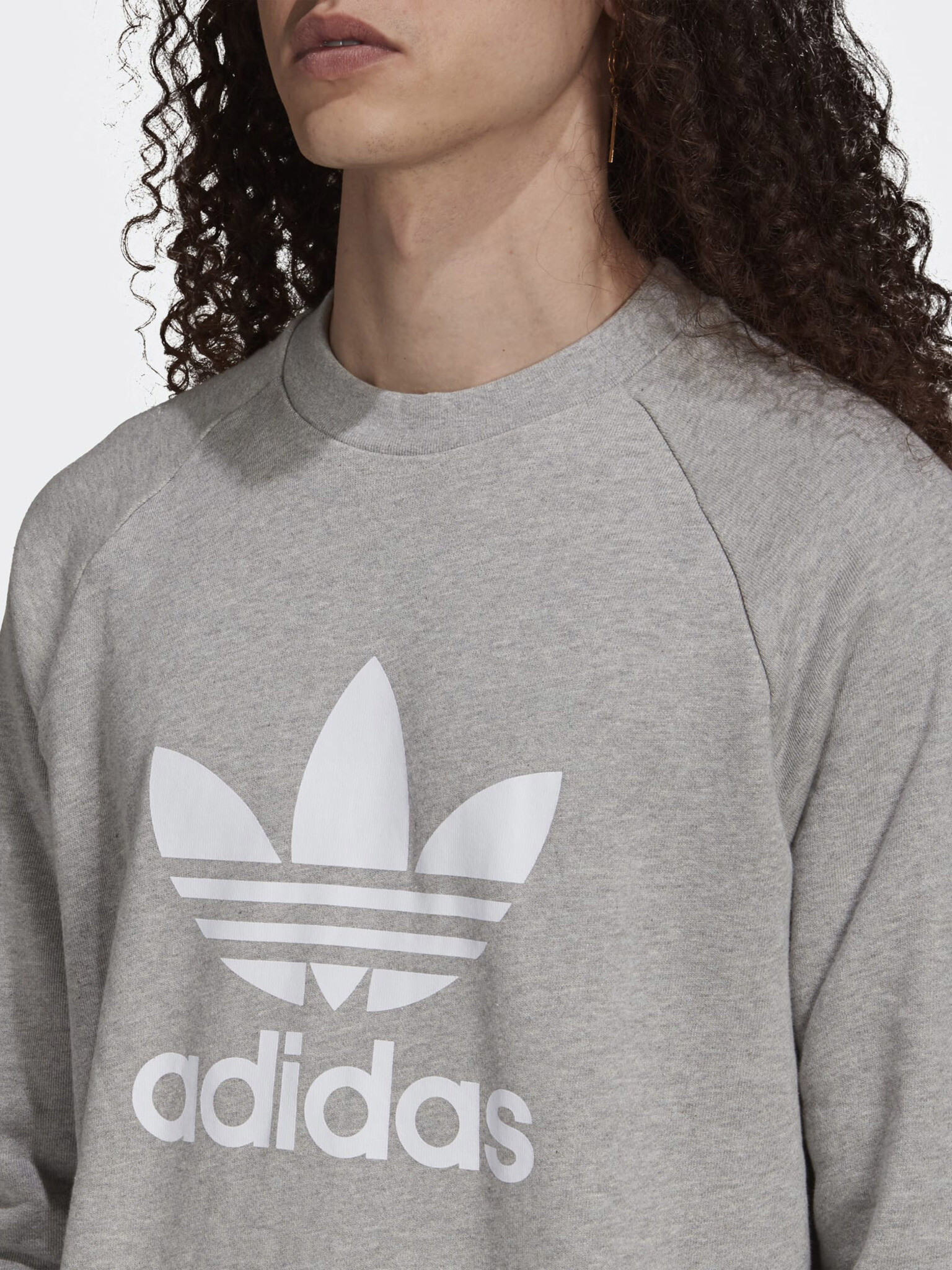 adidas Originals Trefoil Pulover Siva - Pepit.si