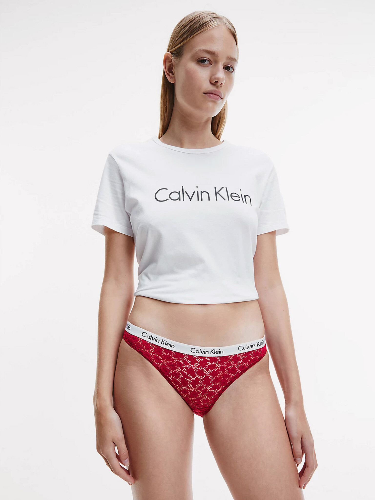 Calvin Klein Underwear Hlačke 3 Piece Rdeča - Pepit.si