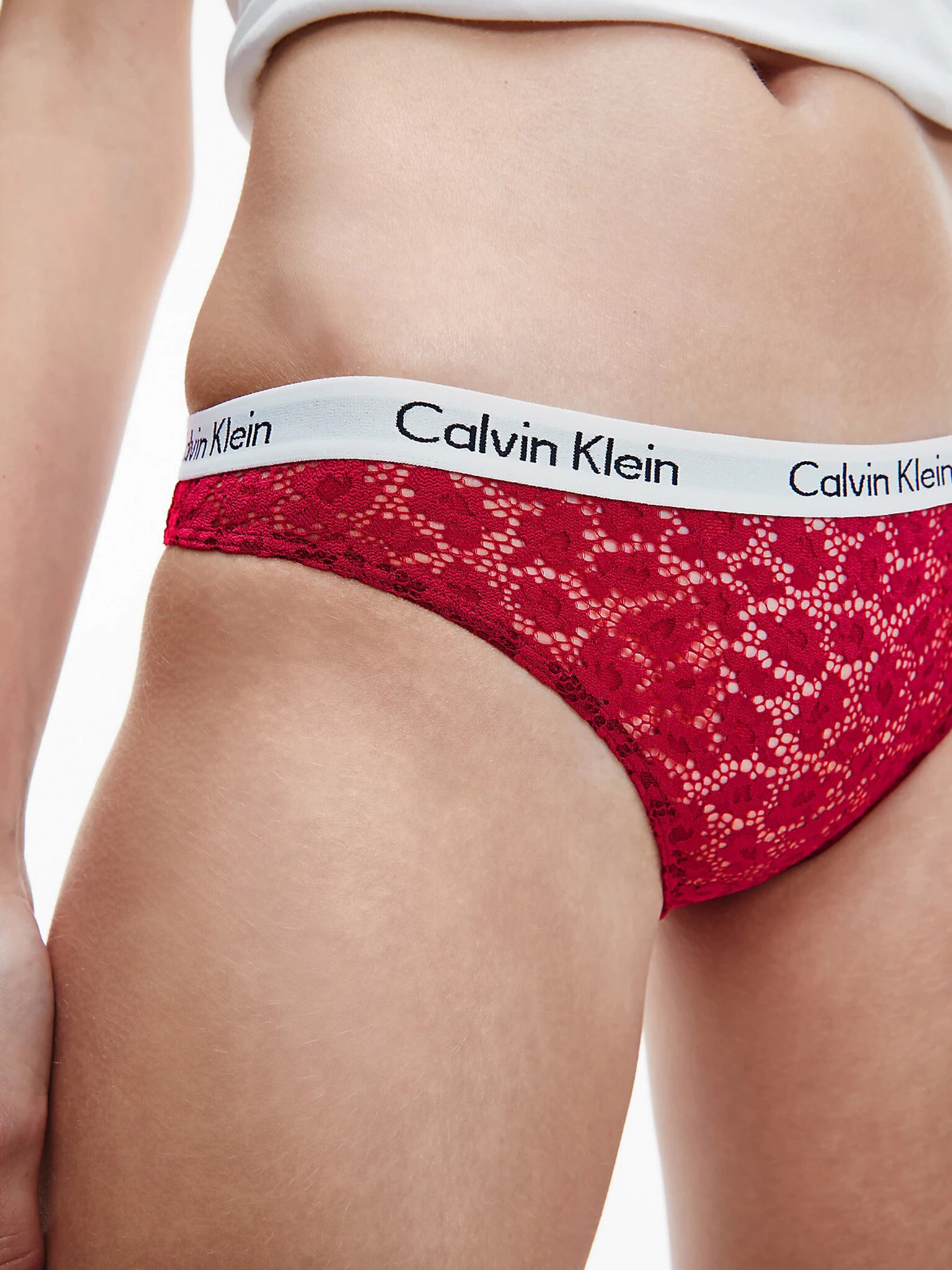 Calvin Klein Underwear Hlačke 3 Piece Rdeča - Pepit.si