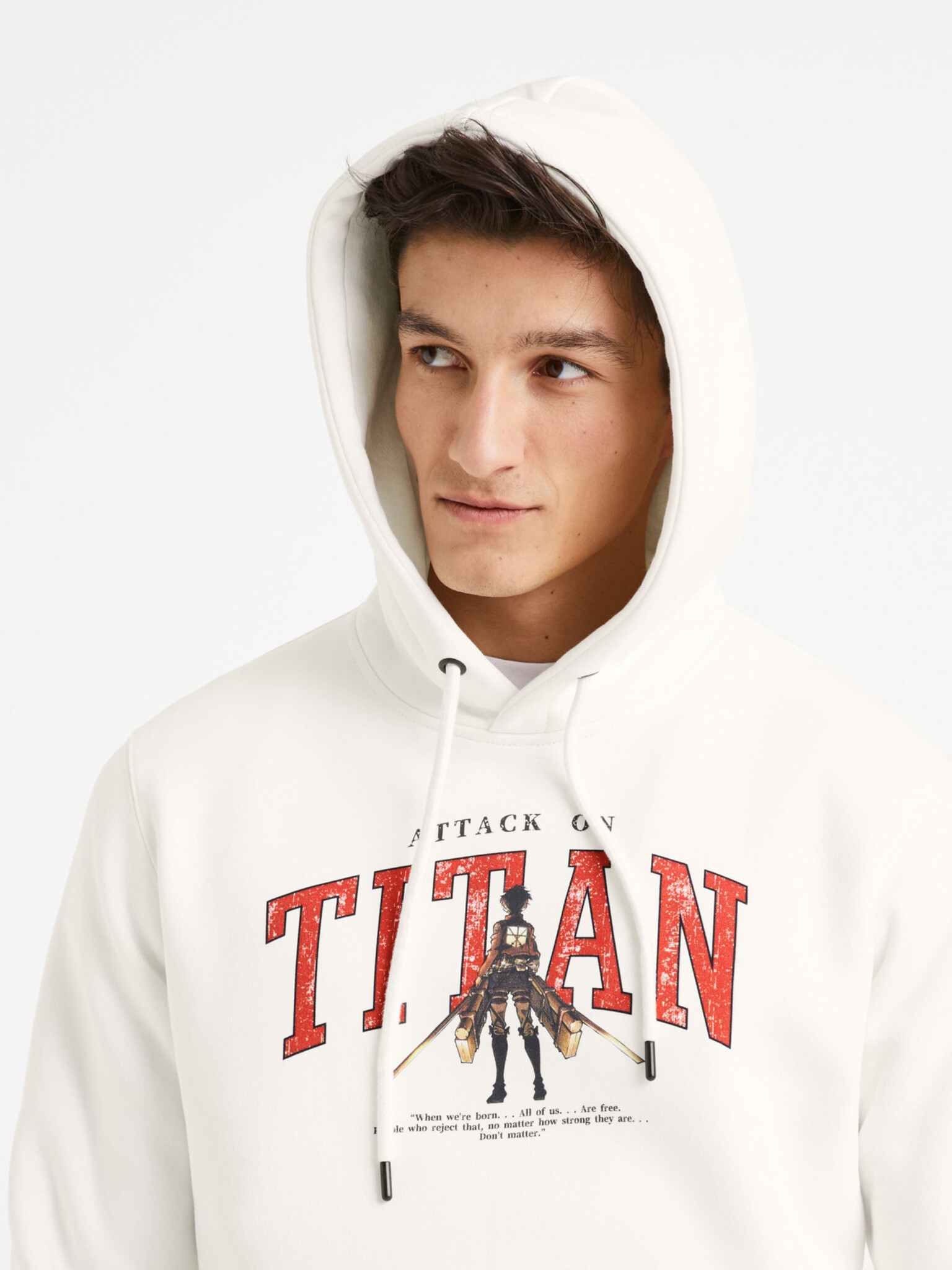 Celio Attack on Titan Pulover Bela - Pepit.si