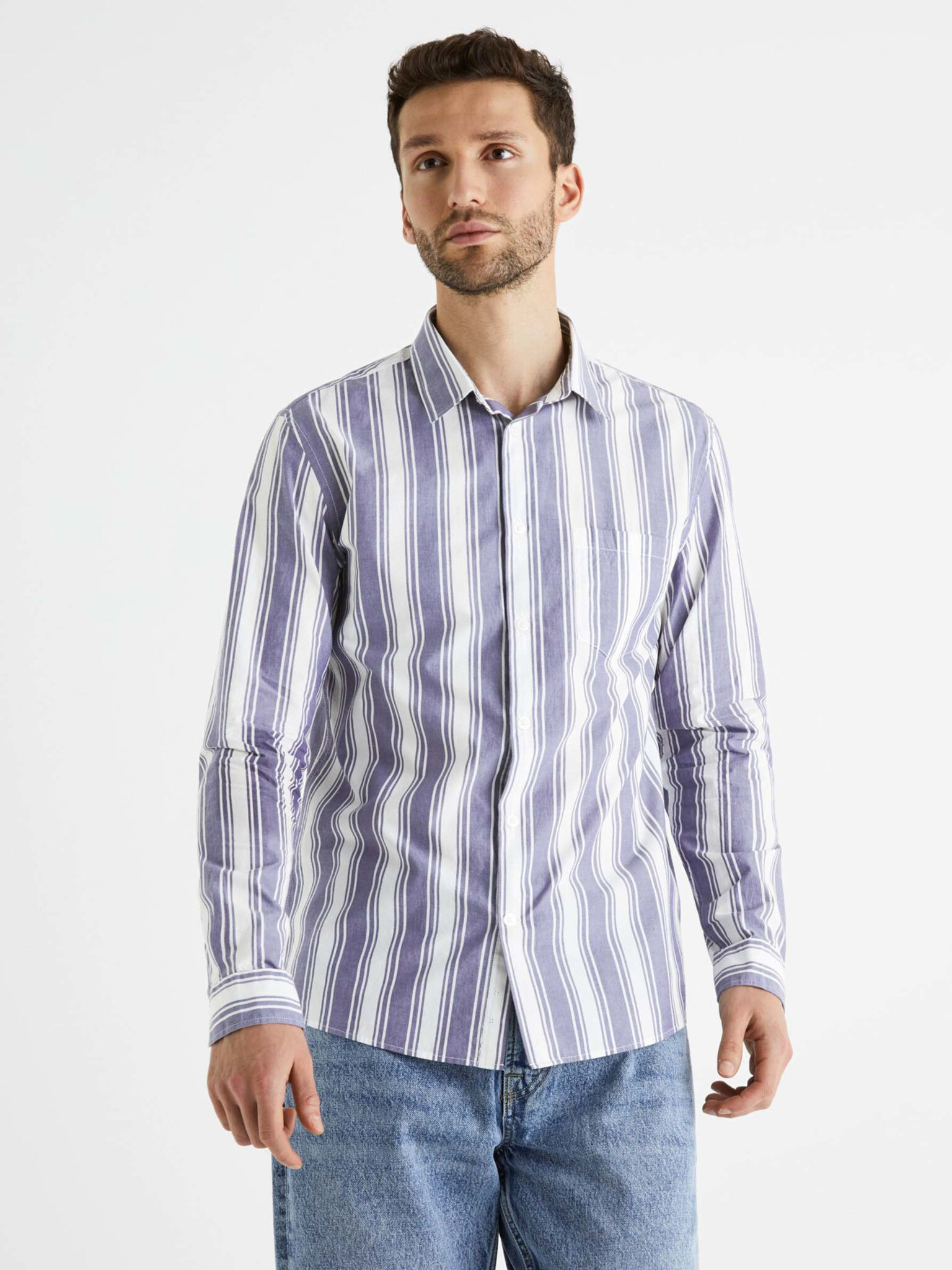 Celio Bastripes Srajca Modra - Pepit.si