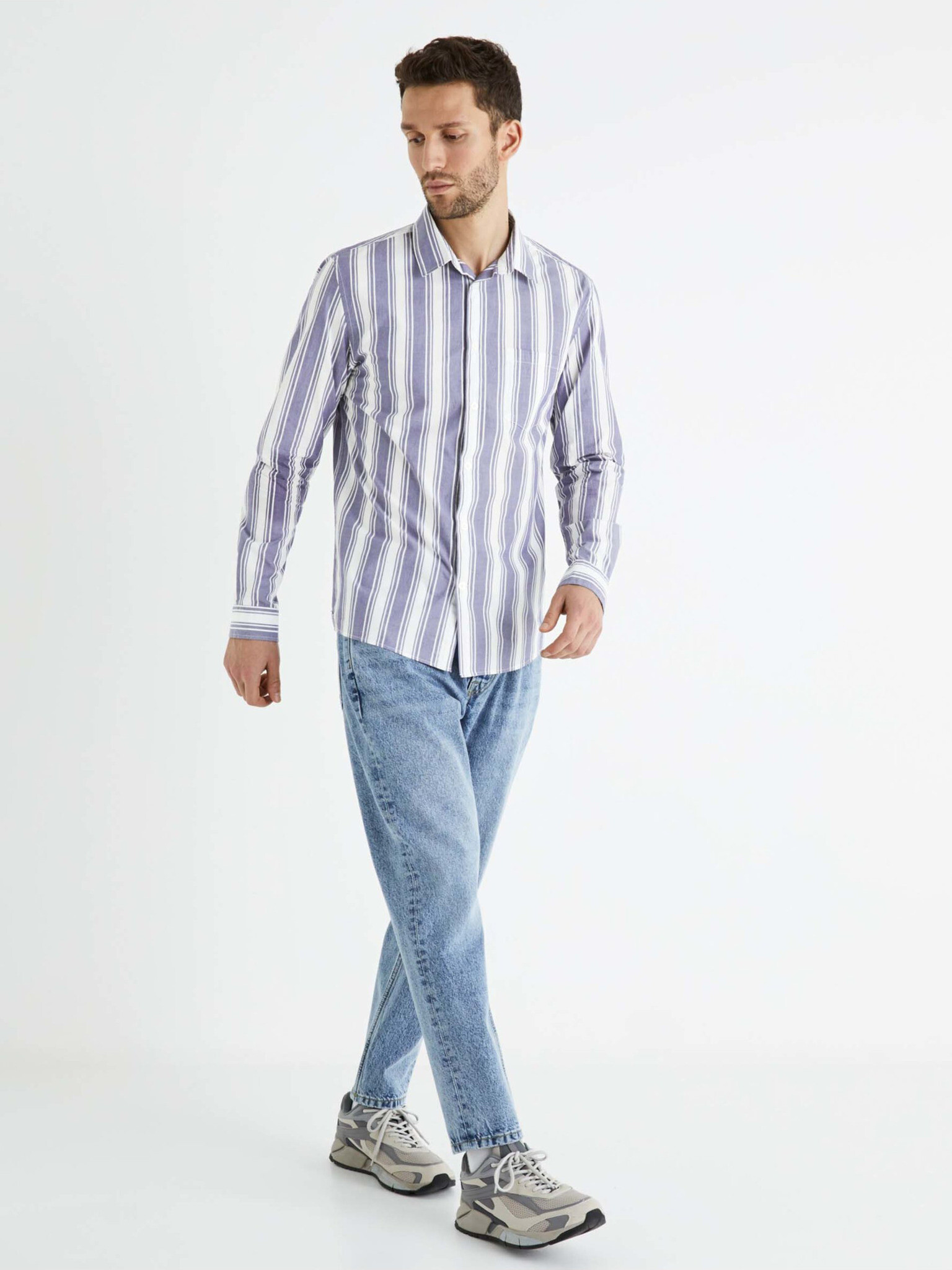 Celio Bastripes Srajca Modra - Pepit.si