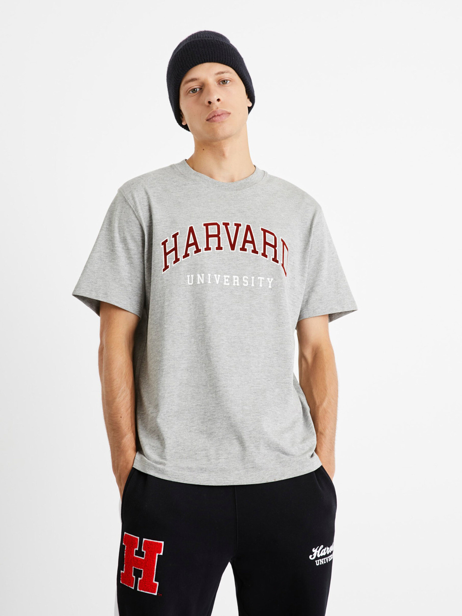 Celio Harvard University Majica Siva - Pepit.si