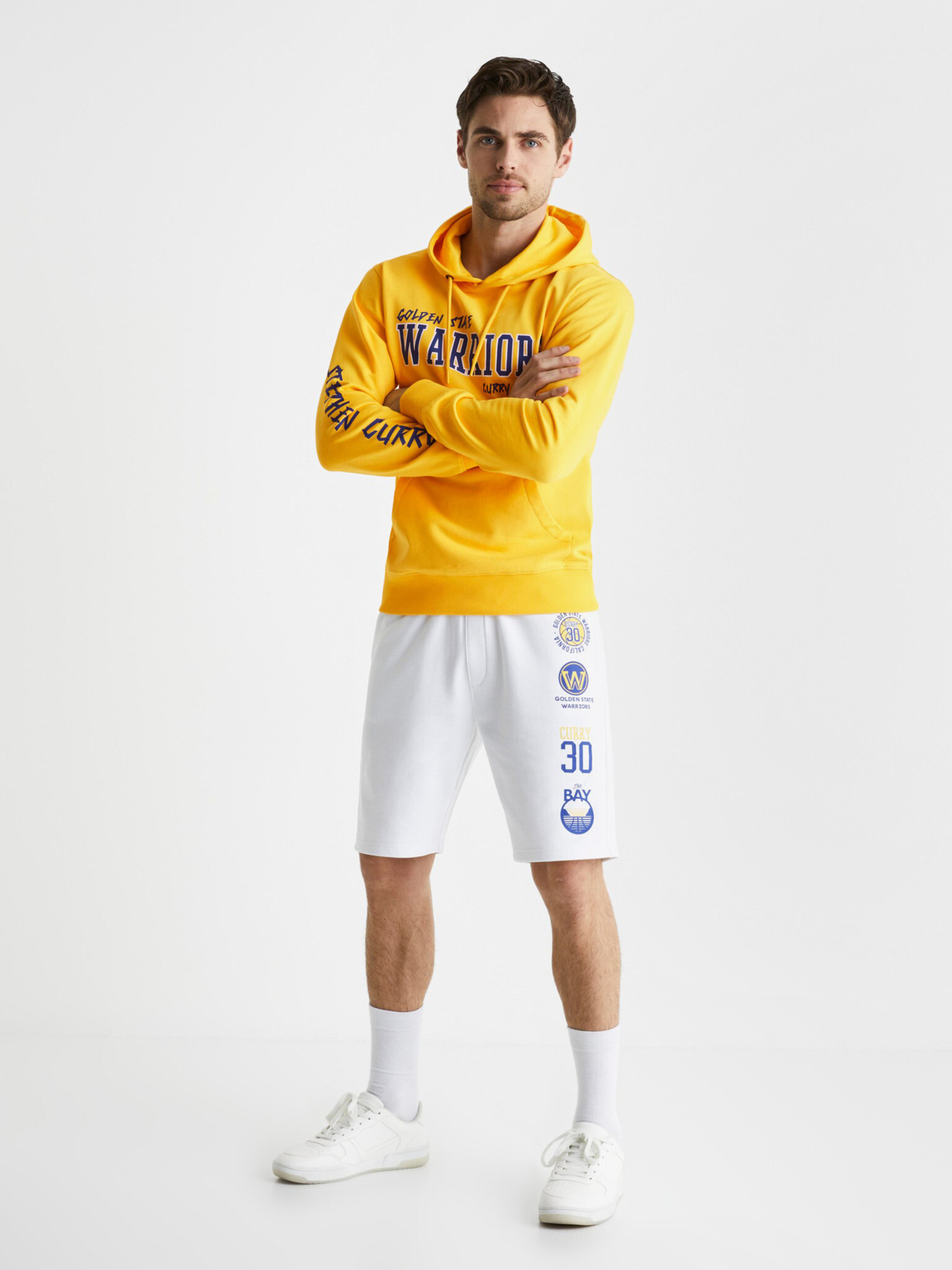 Celio NBA Golden State Warriors Kratke hlače Bela - Pepit.si