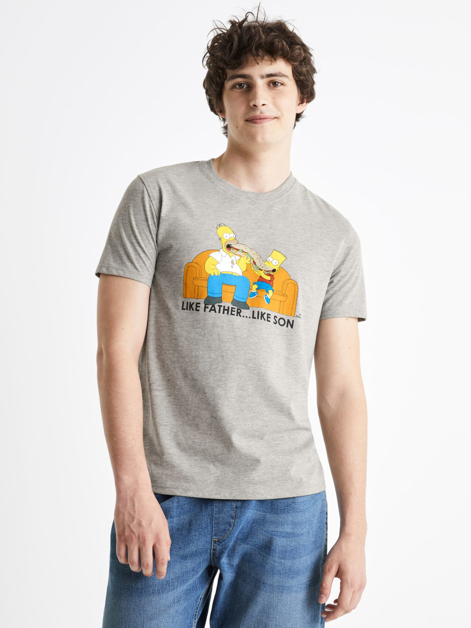 Celio The Simpsons Majica Siva - Pepit.si