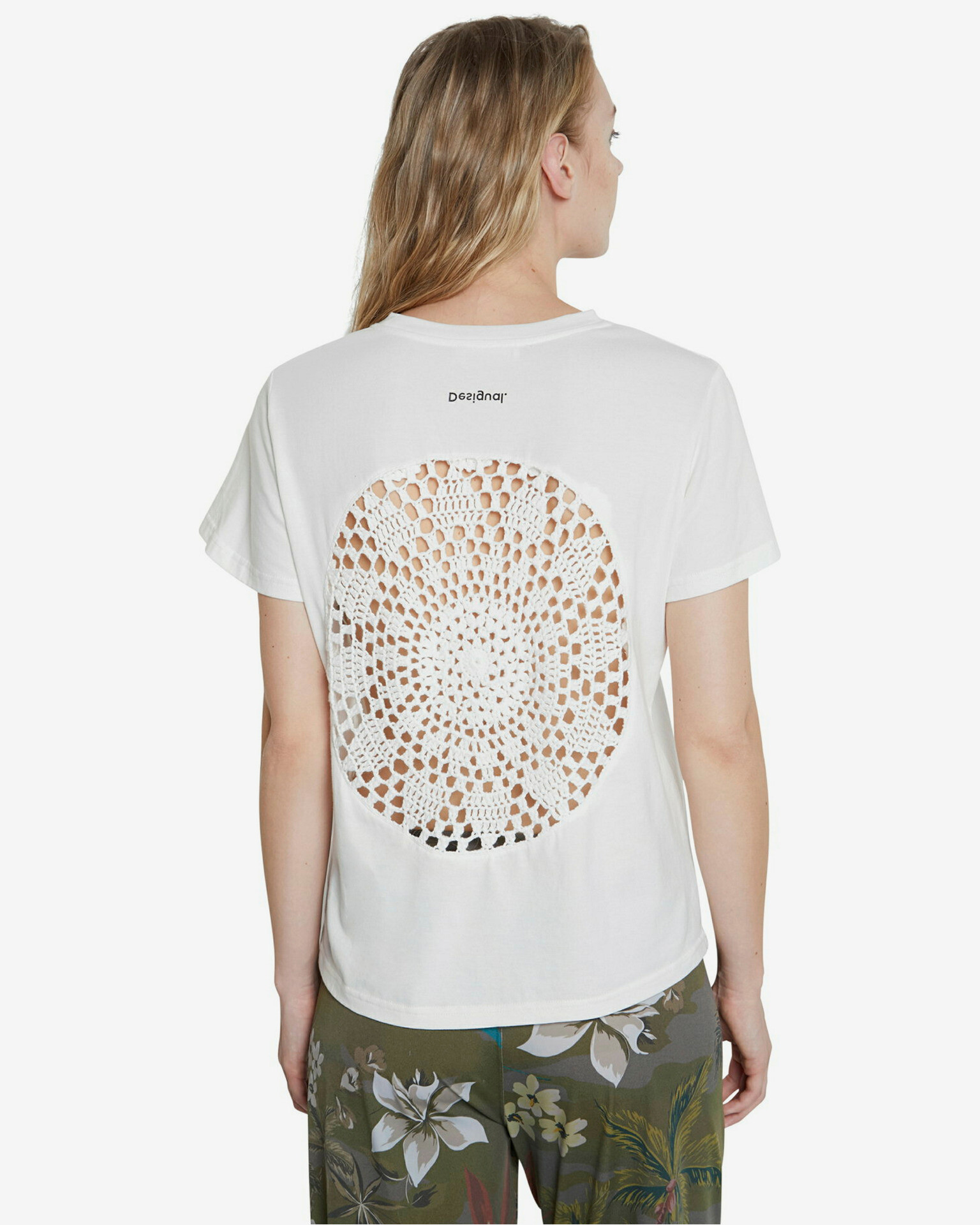 Desigual Mandala Majica Bela - Pepit.si