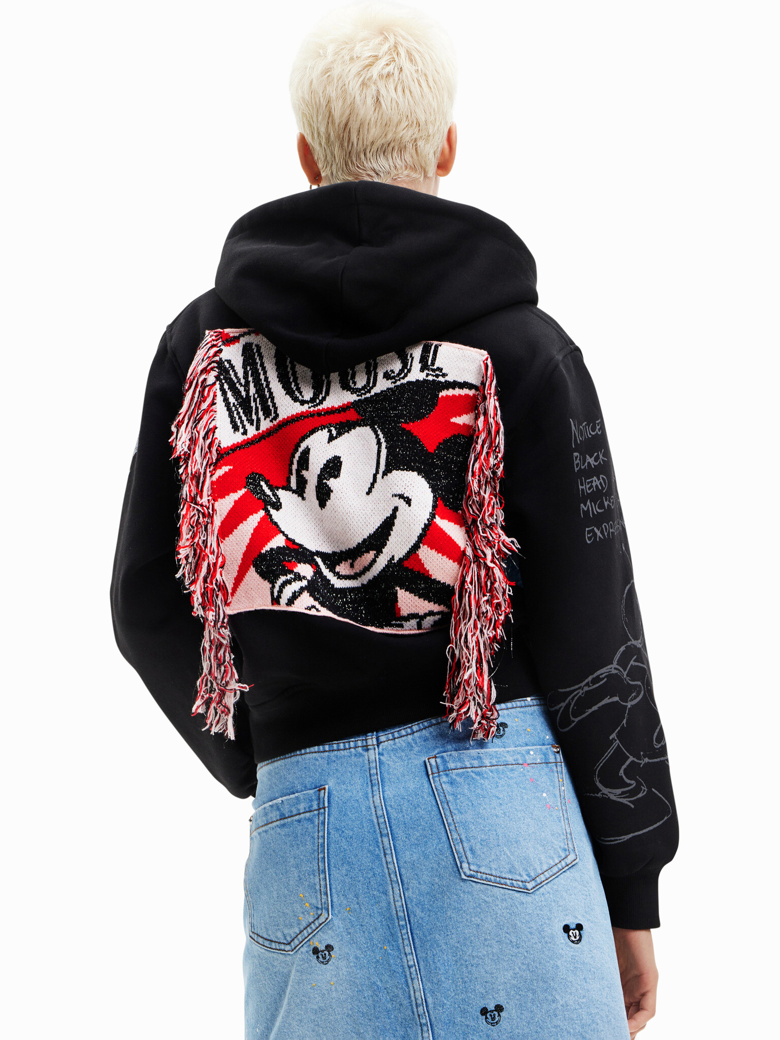 Desigual Mickey Mouse Pulover Črna - Pepit.si