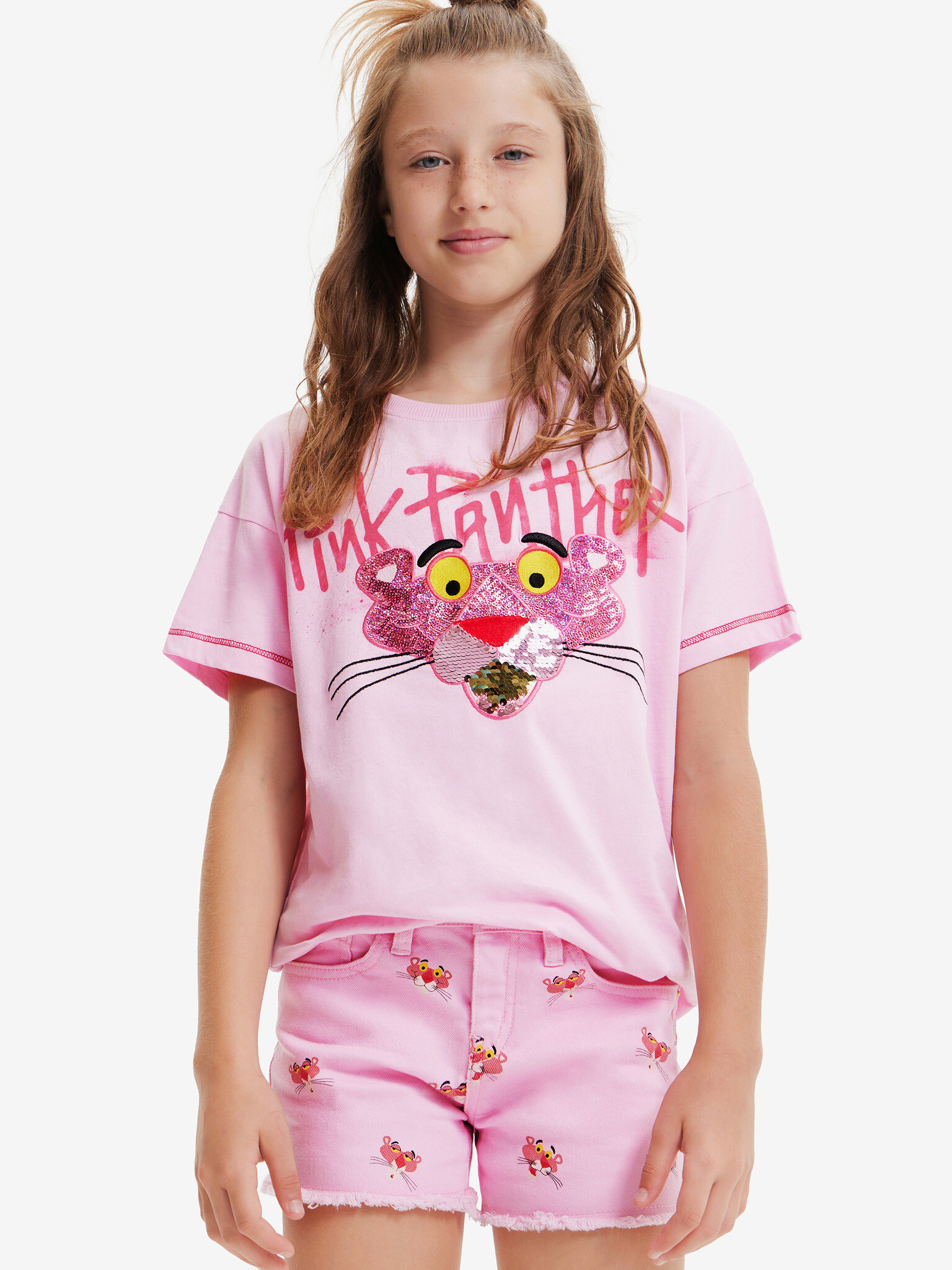 Desigual Pink Panther Majica otroška Roza - Pepit.si