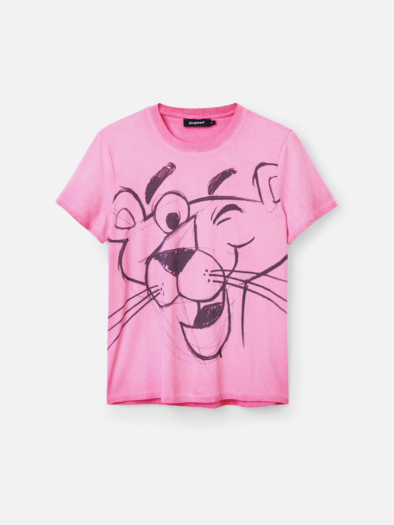 Desigual Pink Panther Smile Majica Roza - Pepit.si