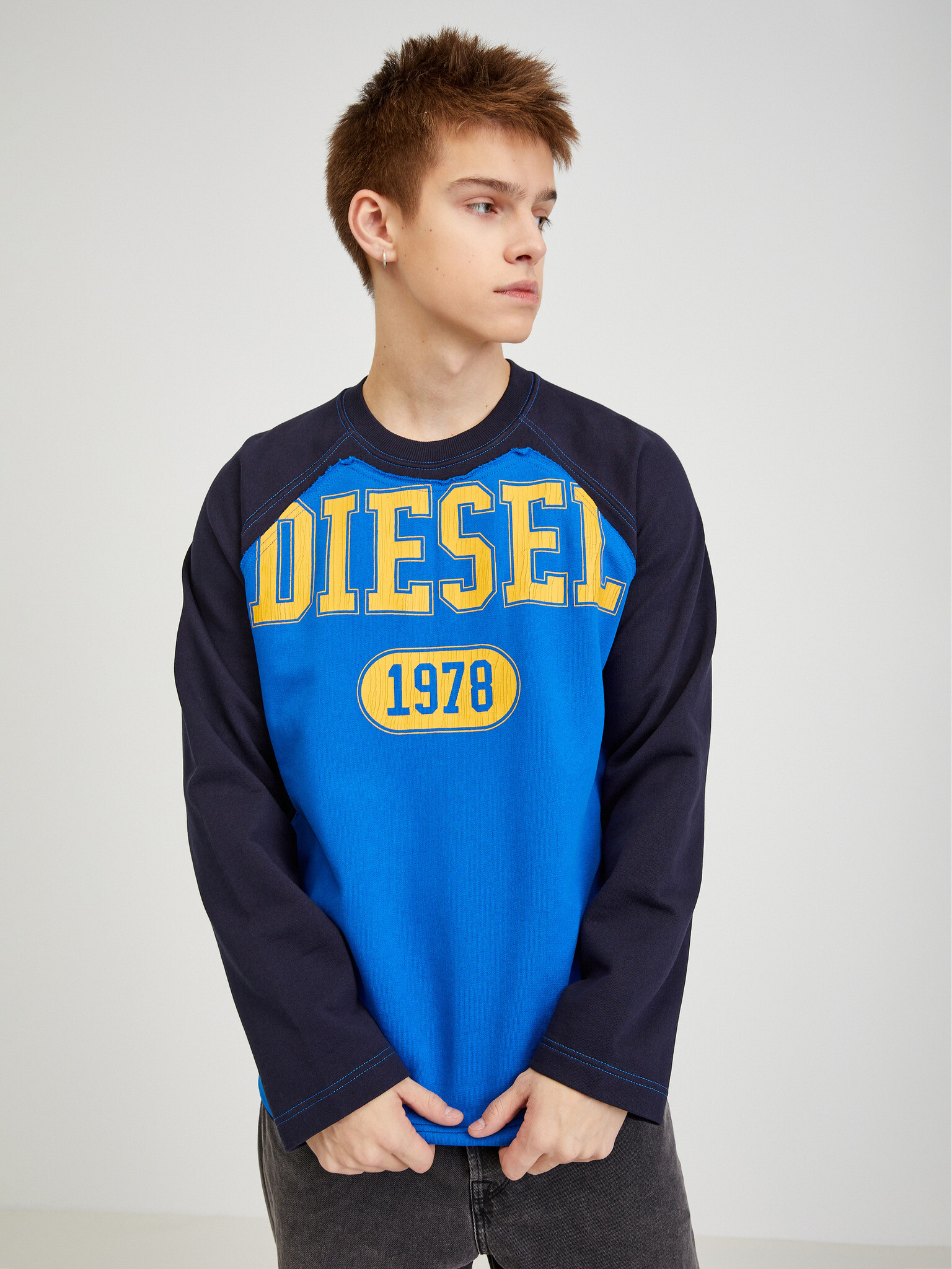 Diesel Pulover Modra - Pepit.si