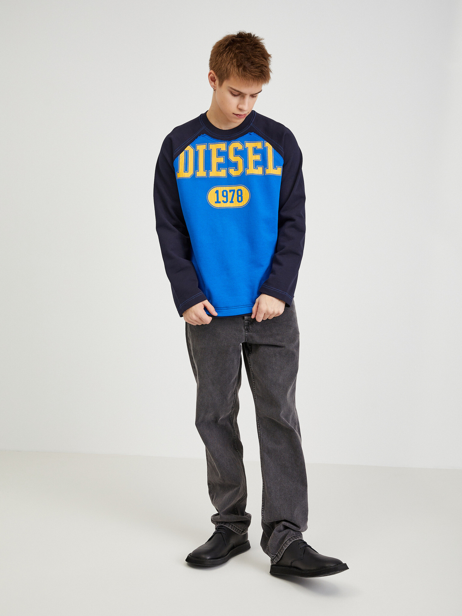 Diesel Pulover Modra - Pepit.si