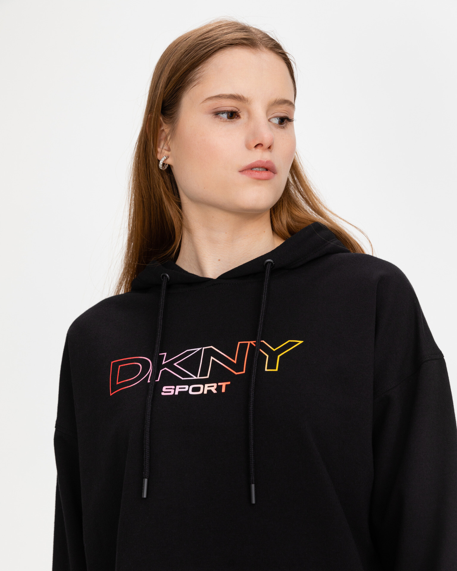 DKNY Ombre Logo Pulover Črna - Pepit.si