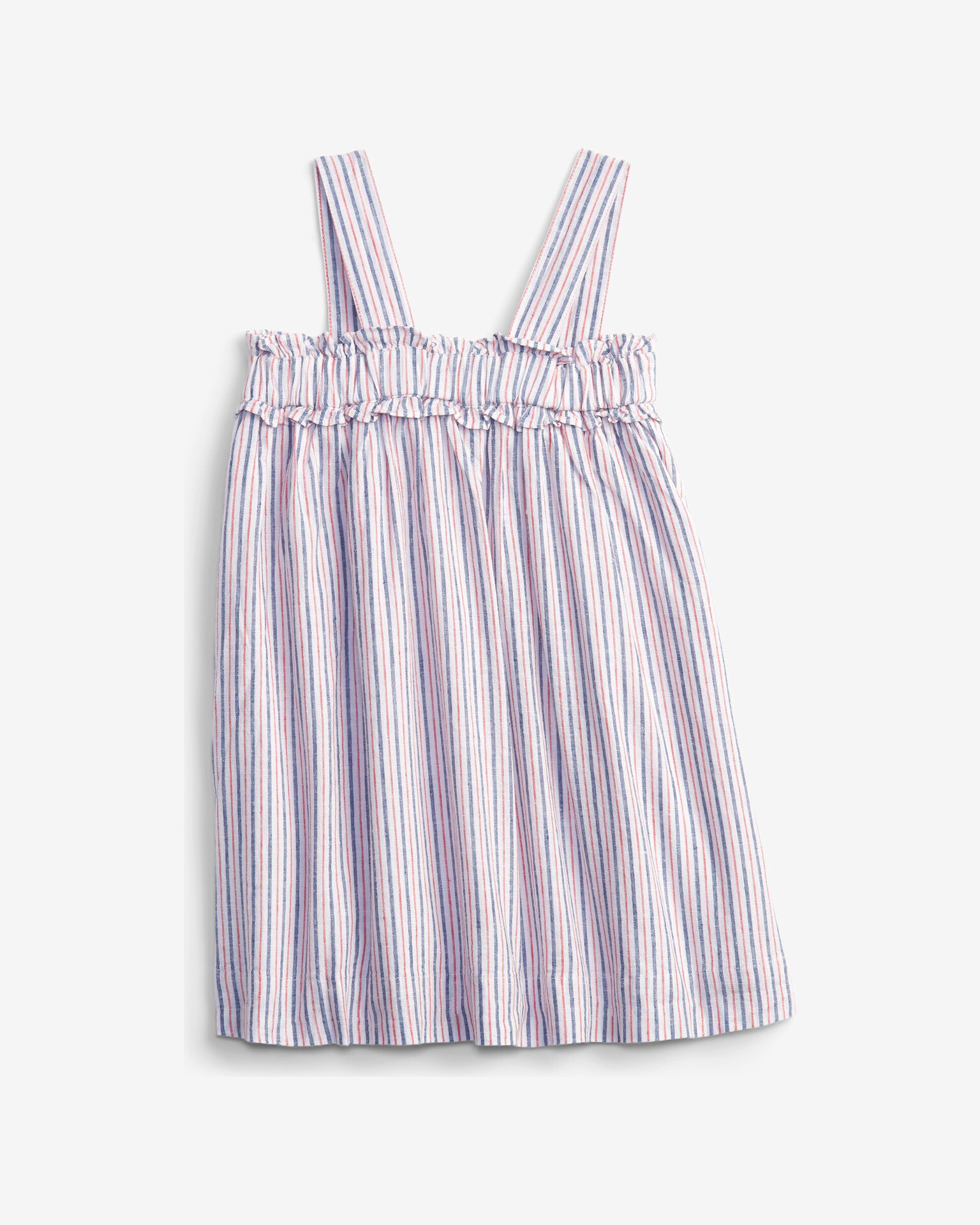 GAP Linen Stripe Otroška obleka Roza - Pepit.si