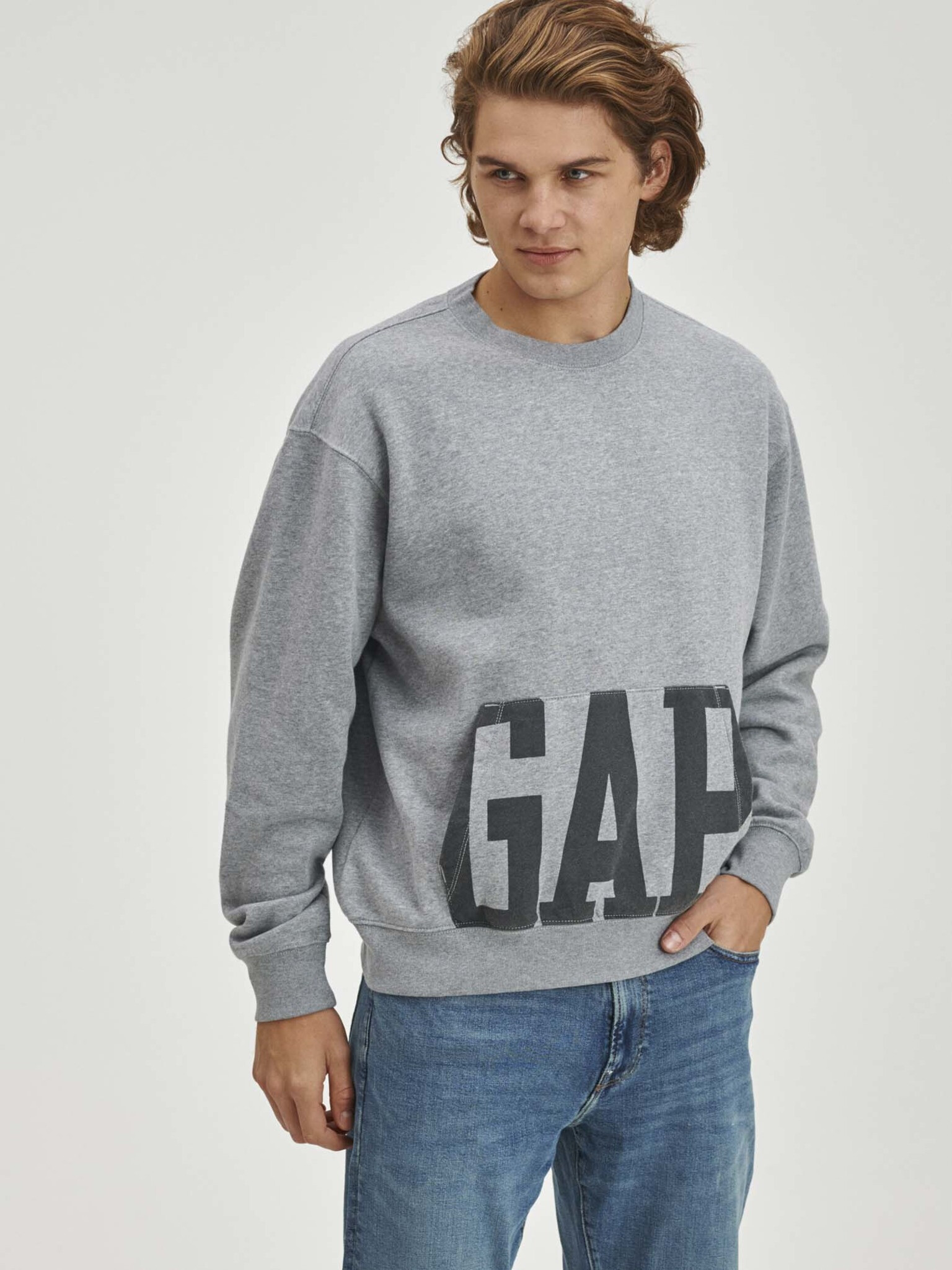 GAP Logo Pulover Rumena - Pepit.si