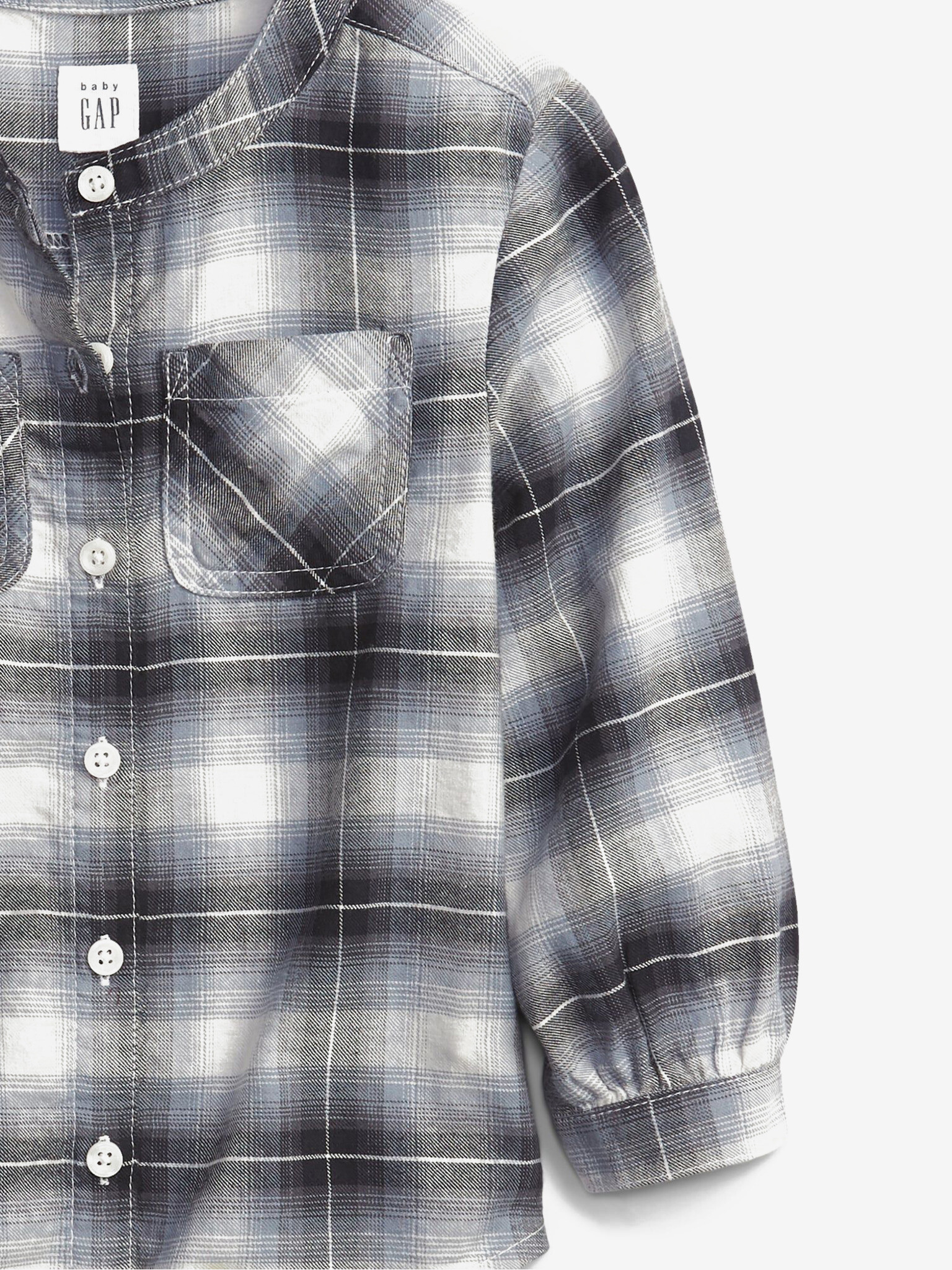 GAP Oversize Flannel otroška srajca Siva - Pepit.si