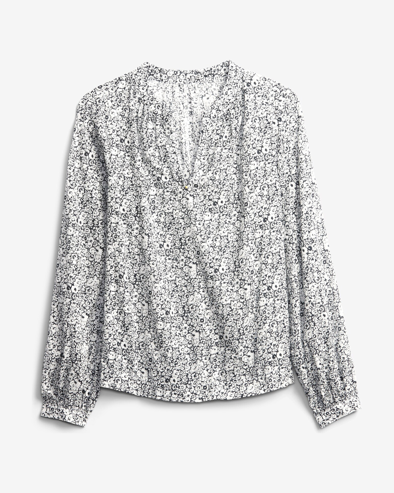 GAP Shirred Popover Bluza Siva - Pepit.si