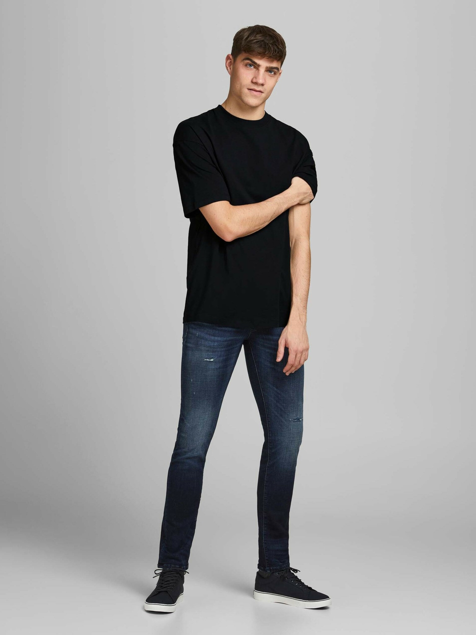 Jack & Jones Brink Tee Majica Črna - Pepit.si