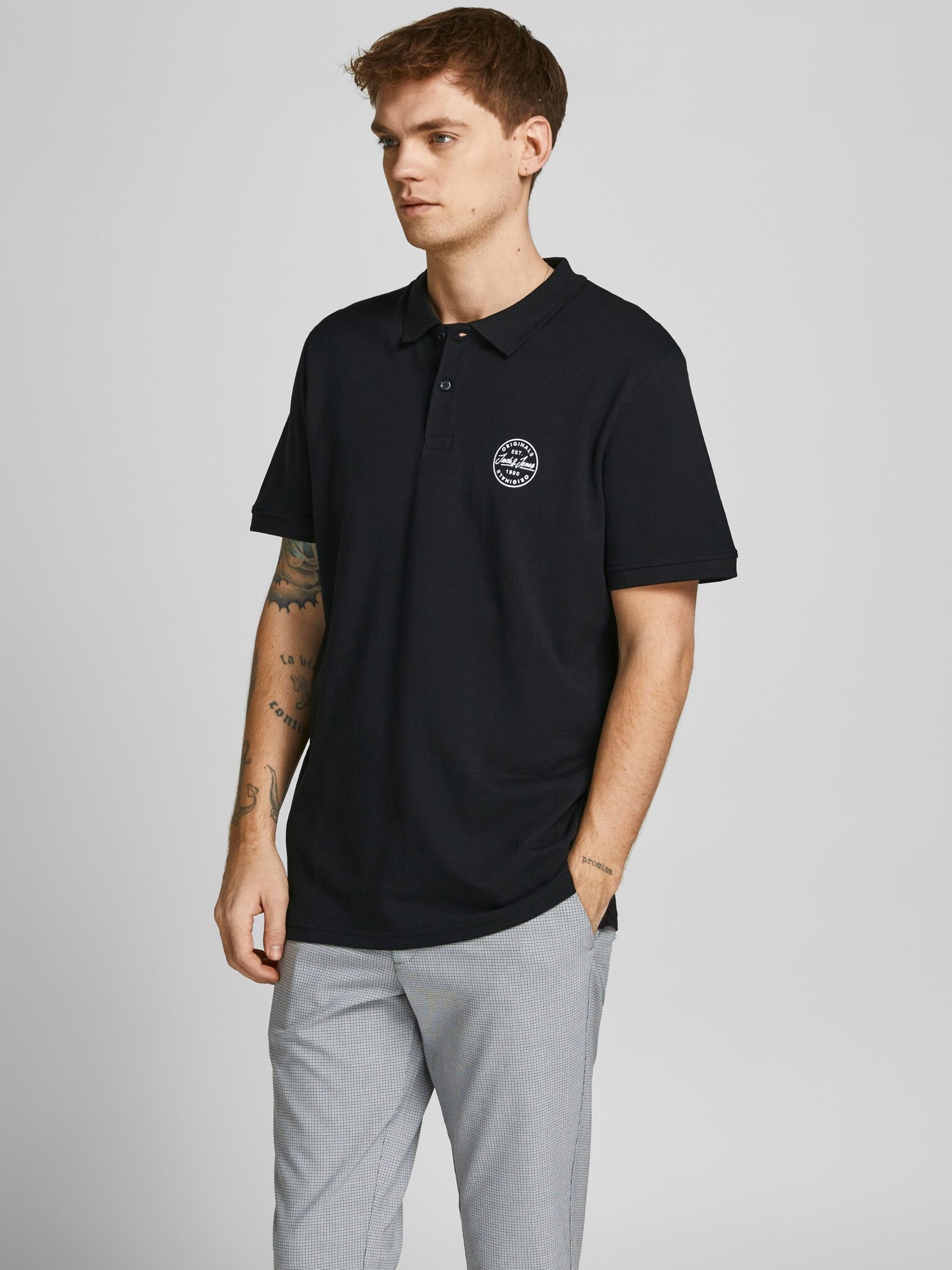 Jack & Jones Shark Polo majica Črna - Pepit.si