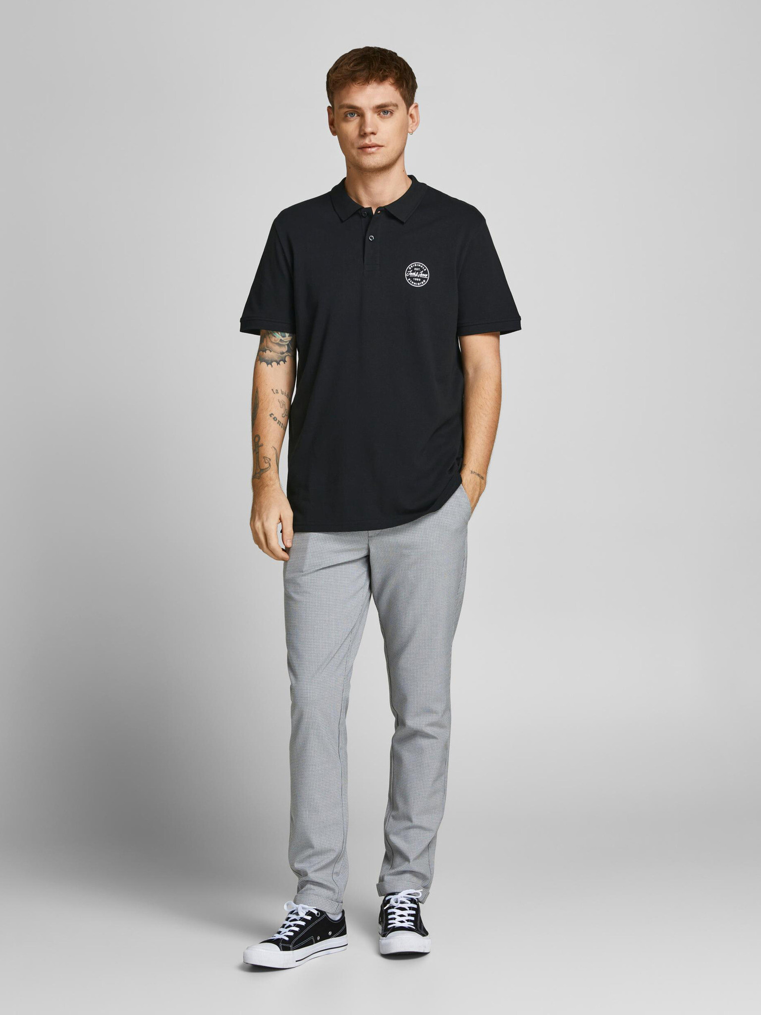 Jack & Jones Shark Polo majica Črna - Pepit.si