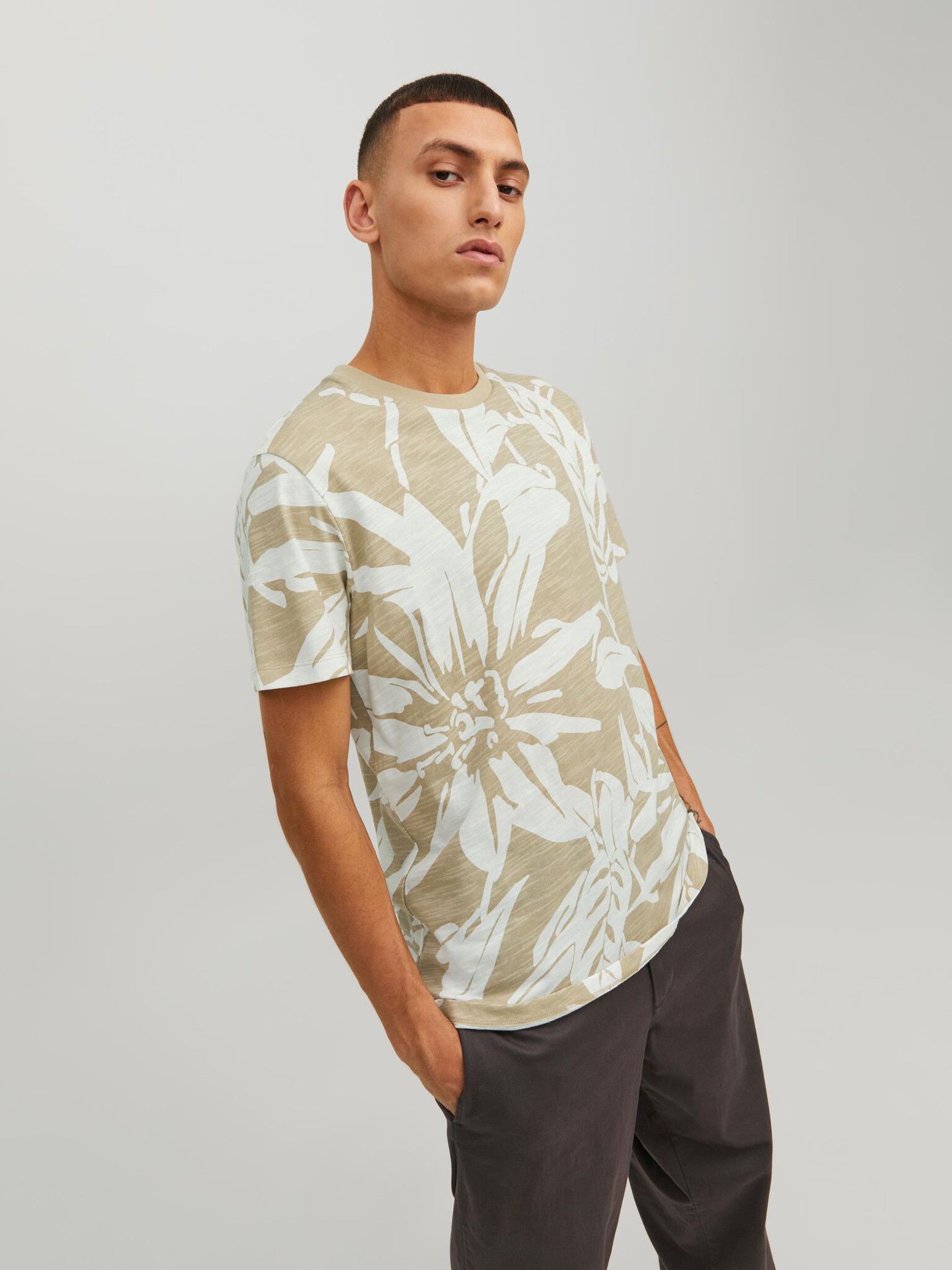 Jack & Jones Tropic Majica Bež - Pepit.si